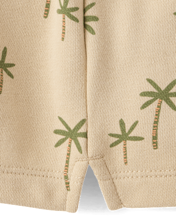Baby And Toddler Boys Palm Tree French Terry Active Shorts