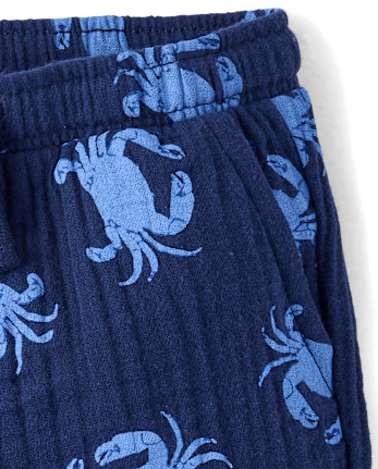 Baby And Toddler Boys Print Gauze 2-Piece Outfit Set