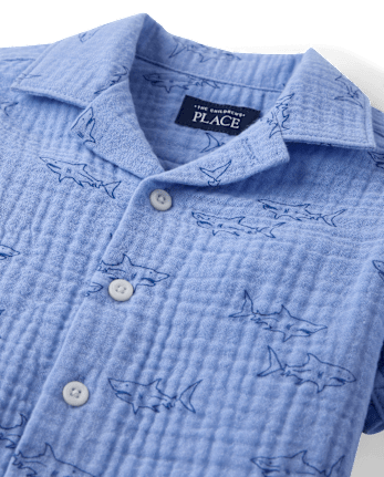 Baby And Toddler Boys Print Gauze 2-Piece Outfit Set