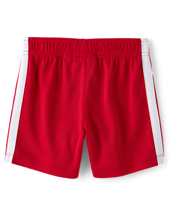 Baby And Toddler Boys Quick Dry Striped Lined Mesh Active Shorts