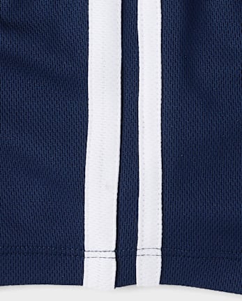 Baby And Toddler Boys Quick Dry Striped Lined Mesh Active Shorts