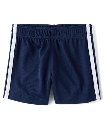 Baby And Toddler Boys Quick Dry Striped Lined Mesh Active Shorts