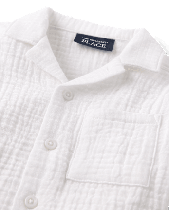 Baby And Toddler Boys Gauze Button Up Shirt