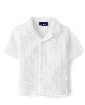 Baby And Toddler Boys Gauze Button Up Shirt