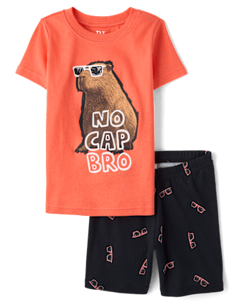 Boys Capybara Sunglasses Snug Fit Cotton Pajamas