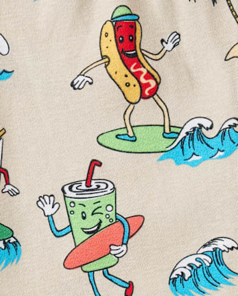 Boys Surf's Up Food Snug Fit Cotton Pajamas