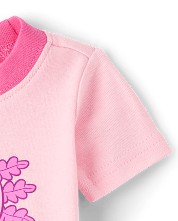 Baby And Toddler Girls Summer Axolotl Snug Fit Cotton Pajamas