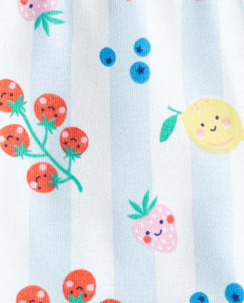 Baby And Toddler Girls Vegetable Snug Fit Cotton Pajamas