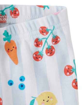 Baby And Toddler Girls Vegetable Snug Fit Cotton Pajamas