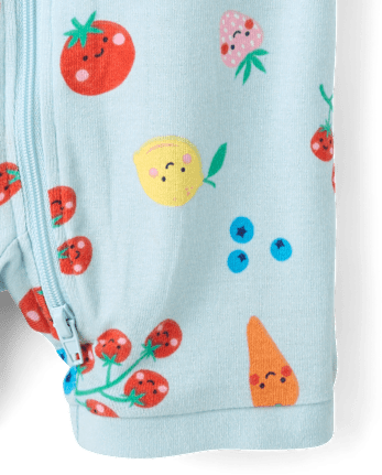 Baby And Toddler Girls Vegetable Snug Fit Cotton Cropped One Piece Pajamas