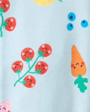 Baby And Toddler Girls Vegetable Snug Fit Cotton Cropped One Piece Pajamas