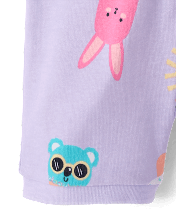 Baby And Toddler Girls Ice Cream Cone Snug Fit Cotton Cropped One Piece Pajamas