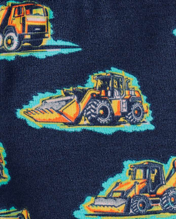 Baby And Toddler Boys Construction Vehicle Snug Fit Cotton Pajamas