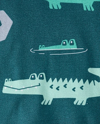 Baby And Toddler Boys Crocodile Snug Fit Cotton Pajamas