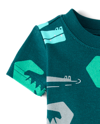 Baby And Toddler Boys Crocodile Snug Fit Cotton Pajamas