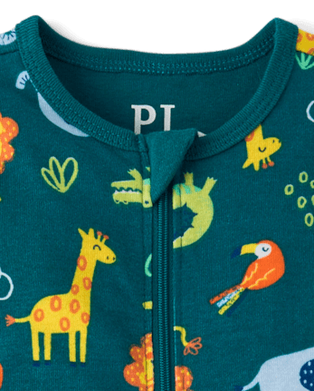 Baby And Toddler Boys Safari Snug Fit Cotton One Piece Pajamas