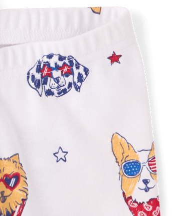 Baby And Toddler Americana Dogs Snug Fit Cotton Pajamas