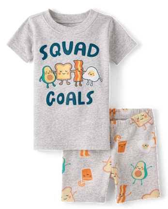 Baby And Toddler Breakfast Squad Snug Fit Cotton Pajamas
