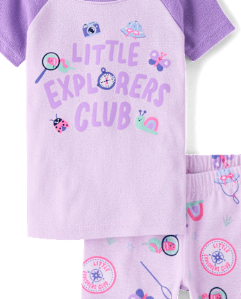 Baby And Toddler Girls Explorer's Club Snug Fit Cotton Pajamas