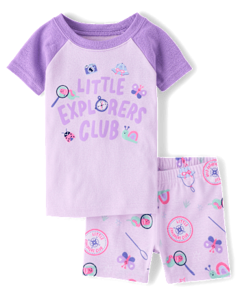 Baby And Toddler Girls Explorer's Club Snug Fit Cotton Pajamas