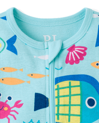 Baby And Toddler Fish Snug Fit Cotton Cropped One Piece Pajamas