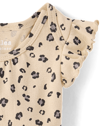 Baby Girls Leopard Flutter Bodysuit 5-Pack