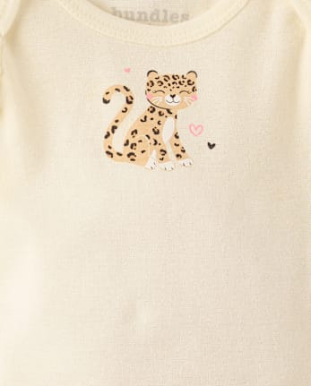 Baby Girls Leopard Flutter Bodysuit 5-Pack