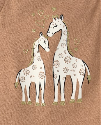 Baby Girls Glitter Giraffe 3-Piece Playwear Set
