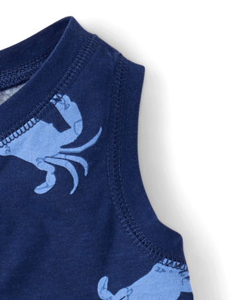 barboteuse à motifs de crabes pour bébé garçon