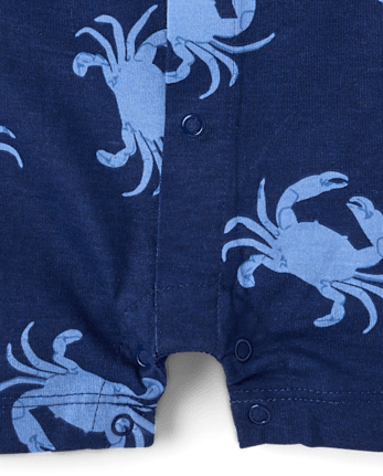 barboteuse à motifs de crabes pour bébé garçon