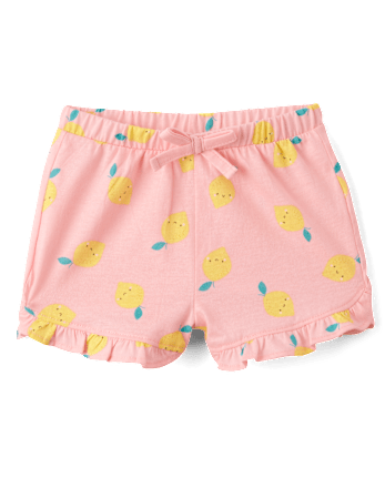 Baby Girls Lemon Ruffle Shorts 3-Pack