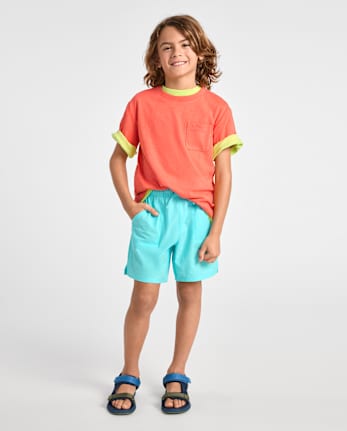 Boys Quick Dry Ripstop Pool To Play Active Shorts