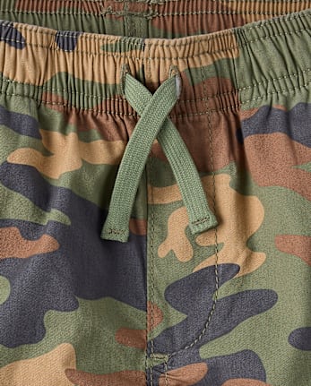 Boys Camo Pull On Cargo Shorts
