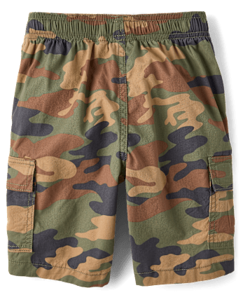 Boys Camo Pull On Cargo Shorts