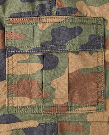 Boys Camo Pull On Cargo Shorts