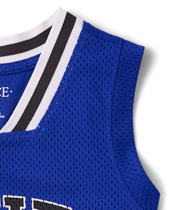 Kids Quick Dry Varsity Mesh Basketball Tank Top