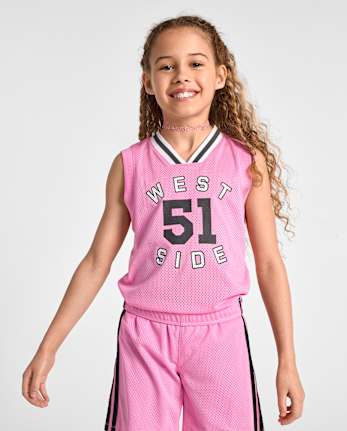 Kids Quick Dry Varsity Mesh Basketball Tank Top