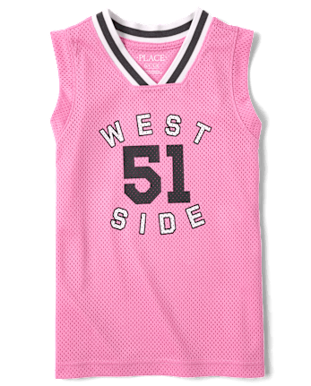 Kids Quick Dry Varsity Mesh Basketball Tank Top