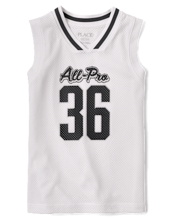 Kids Quick Dry Varsity Mesh Basketball Tank Top