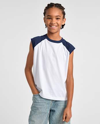 Boys Colorblock Muscle Tank Top