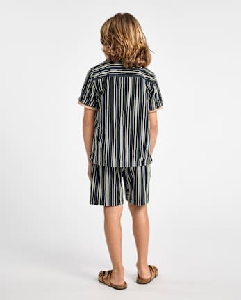 Boys Embroidered Pull On Shorts