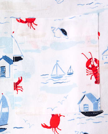 Mens Dad And Me Coastal Poplin Button Up Shirt