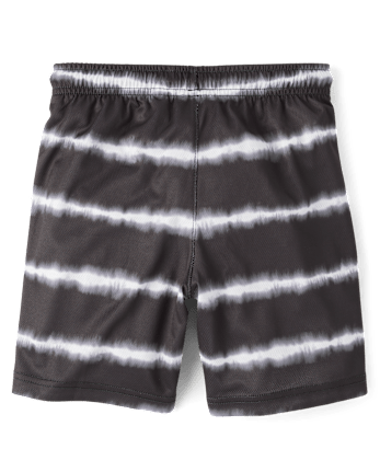 Boys Quick Dry Striped Lined Mesh Active Shorts