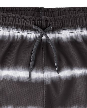 Boys Quick Dry Striped Lined Mesh Active Shorts