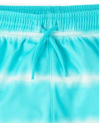 Boys Quick Dry Striped Lined Mesh Active Shorts