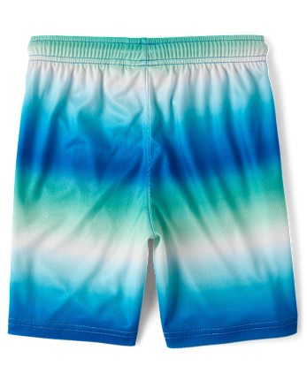 Boys Quick Dry Striped Lined Mesh Active Shorts