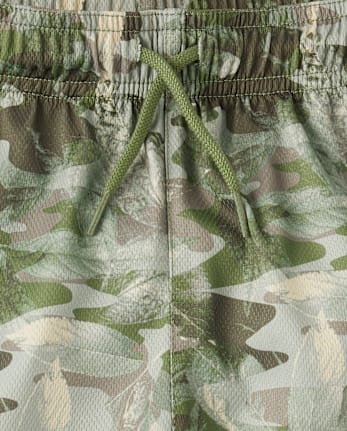 Boys Quick Dry Print Mesh Lined Active Shorts 5-Pack