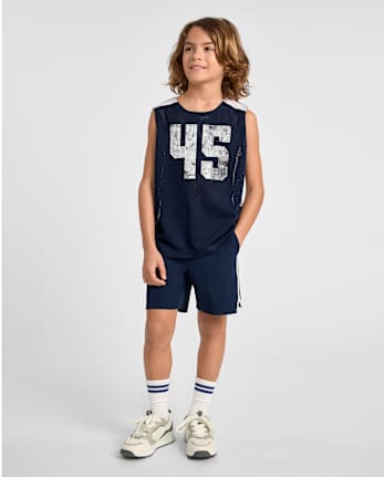 Boys Quick Dry Contrast Active Shorts