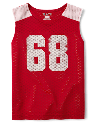 Boys Quick Dry Varsity Mesh Muscle Tank Top