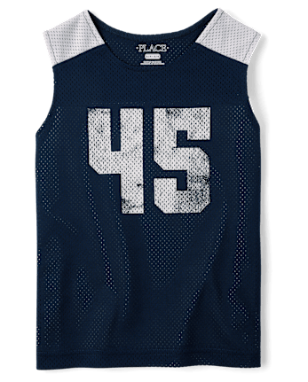 Boys Quick Dry Varsity Mesh Muscle Tank Top